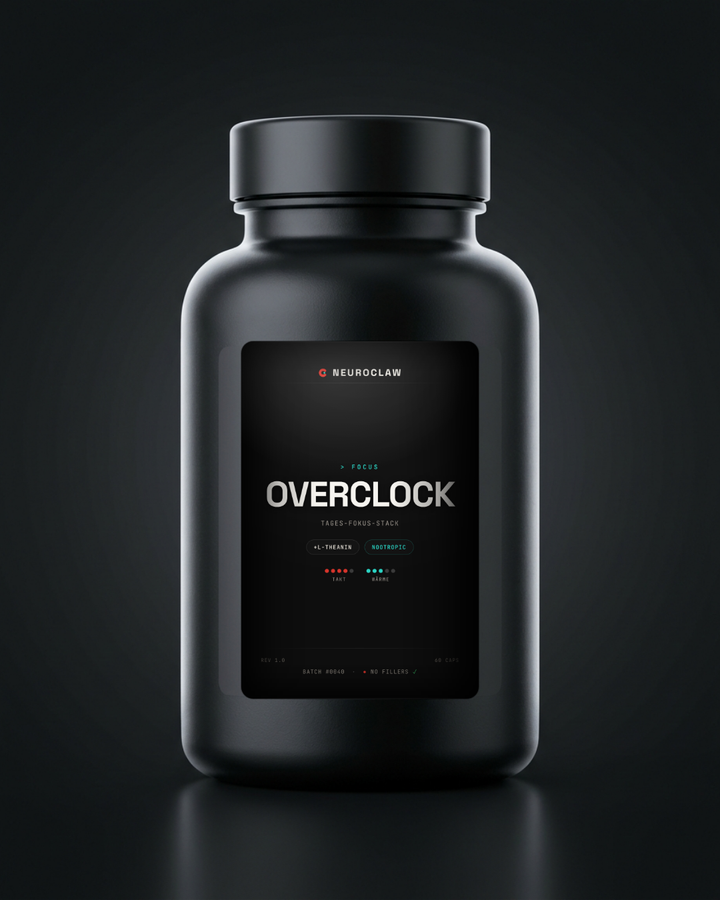 OVERCLOCK — NEUROCLAW Tages-Fokus-Stack Supplement-Dose