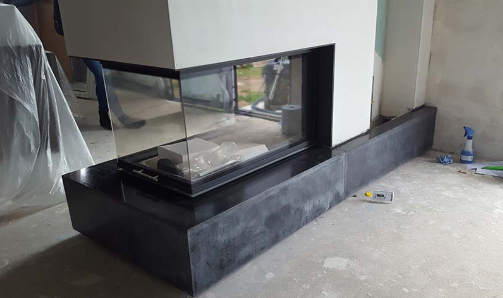 Kaminverkleidung aus Beton
