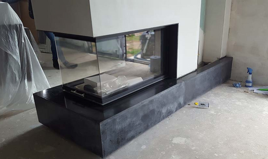 Kaminverkleidung aus Beton