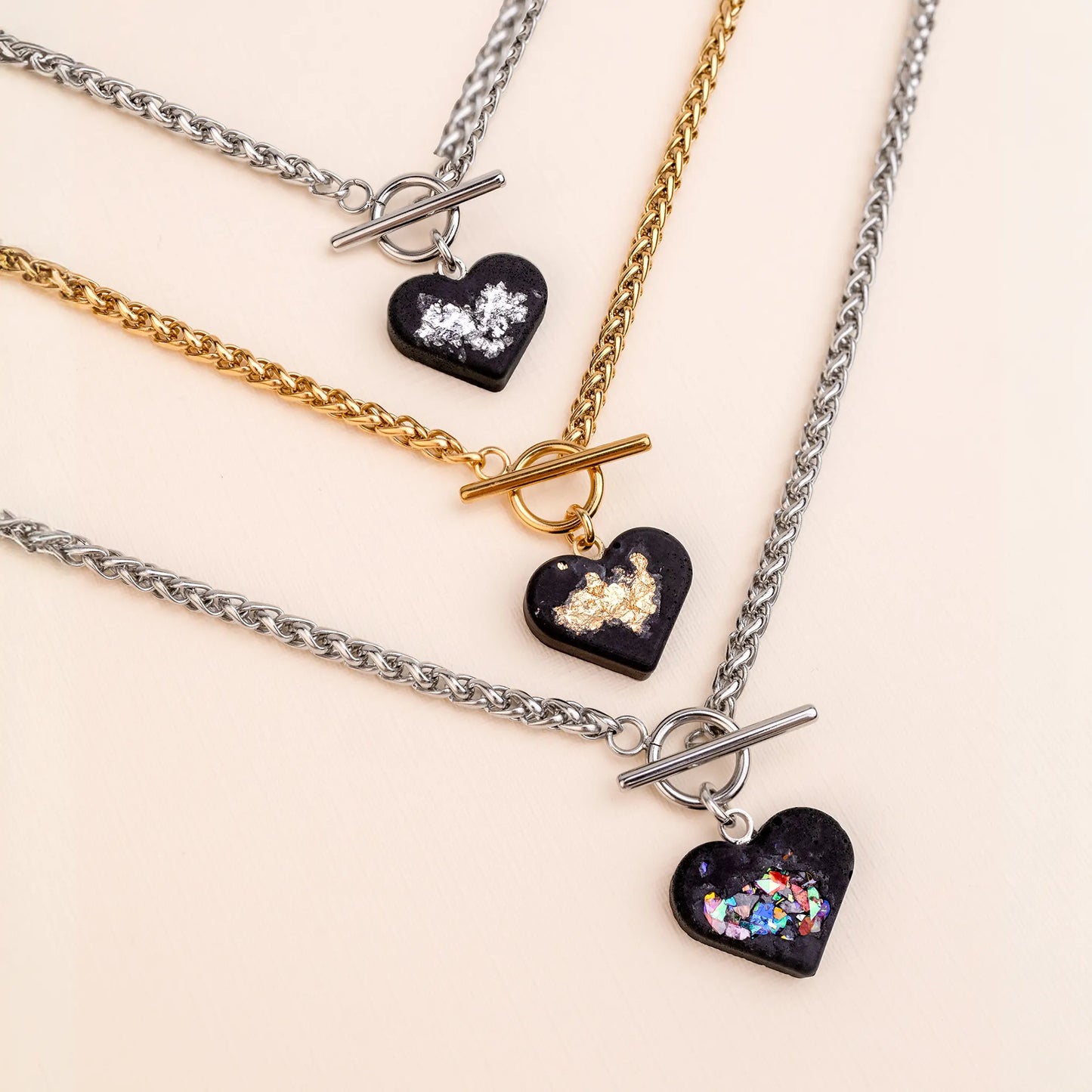 Herzkette AMY | Black Crystal
