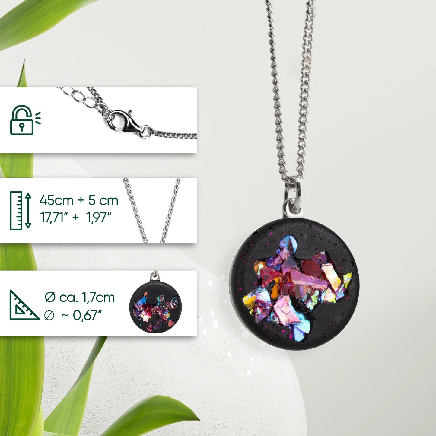 Halskette MARY | Black Crystal