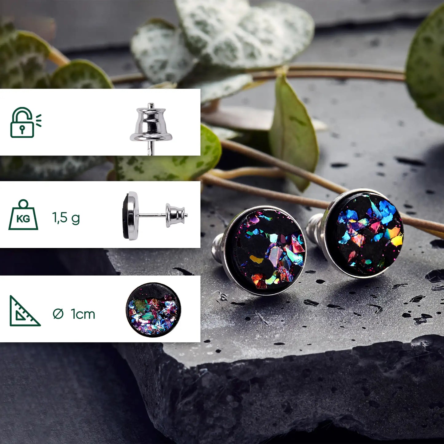 Ohrstecker TARA | Black Crystal