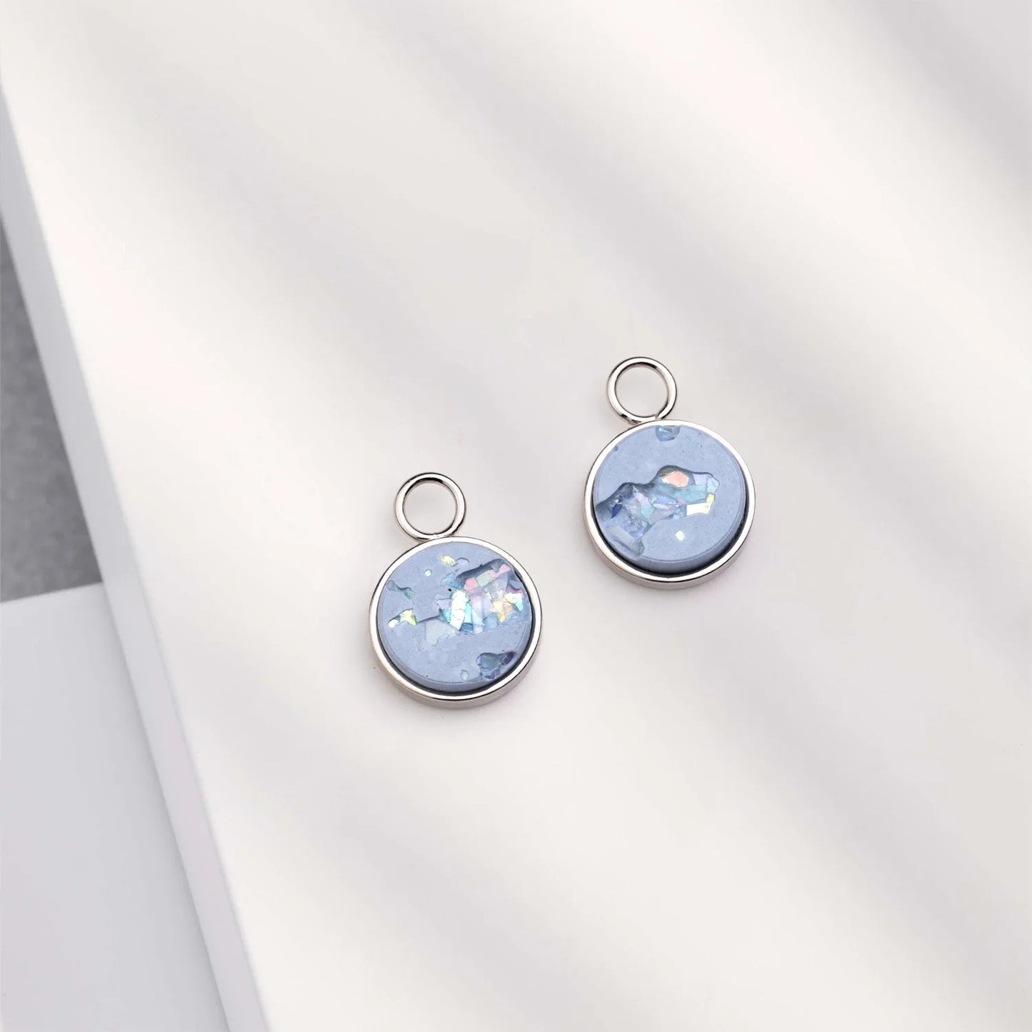 #anhänger_blue crystal silver