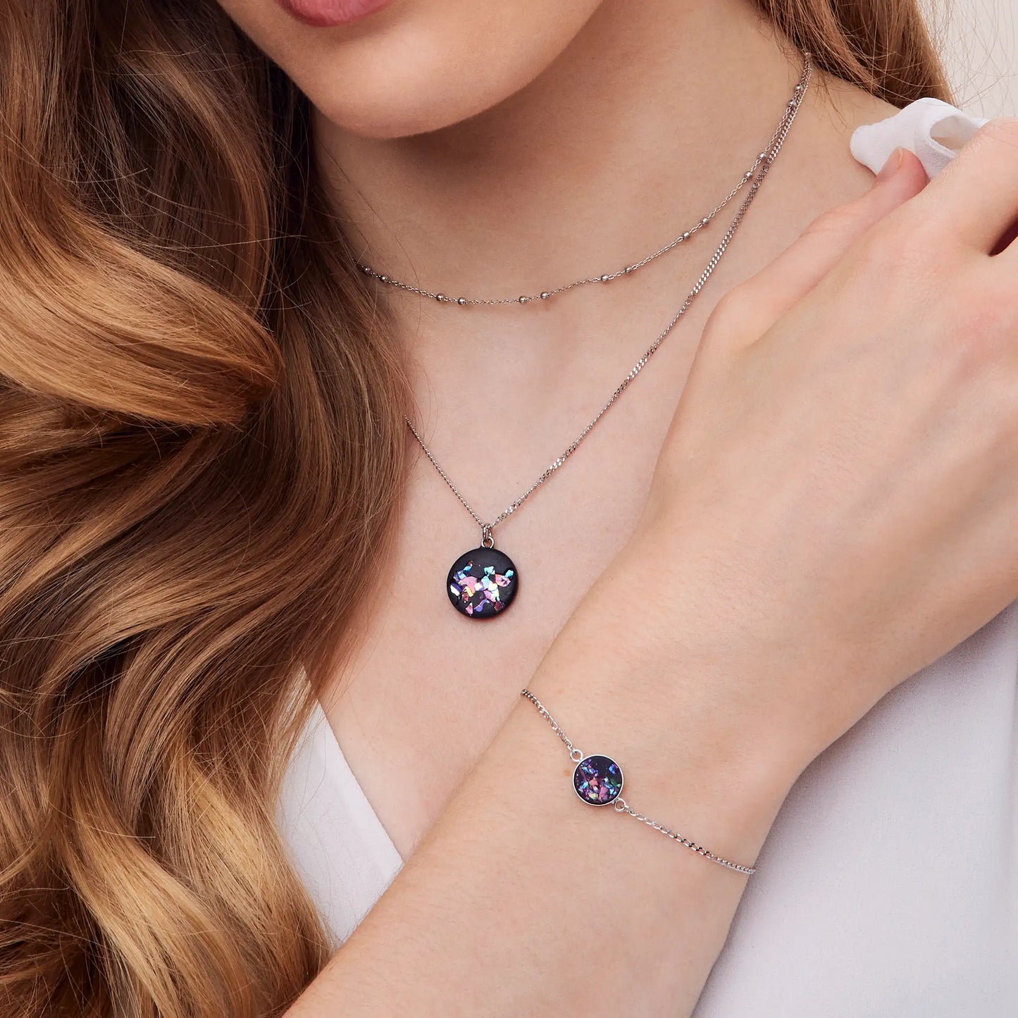 Halskette MARY | Black Crystal