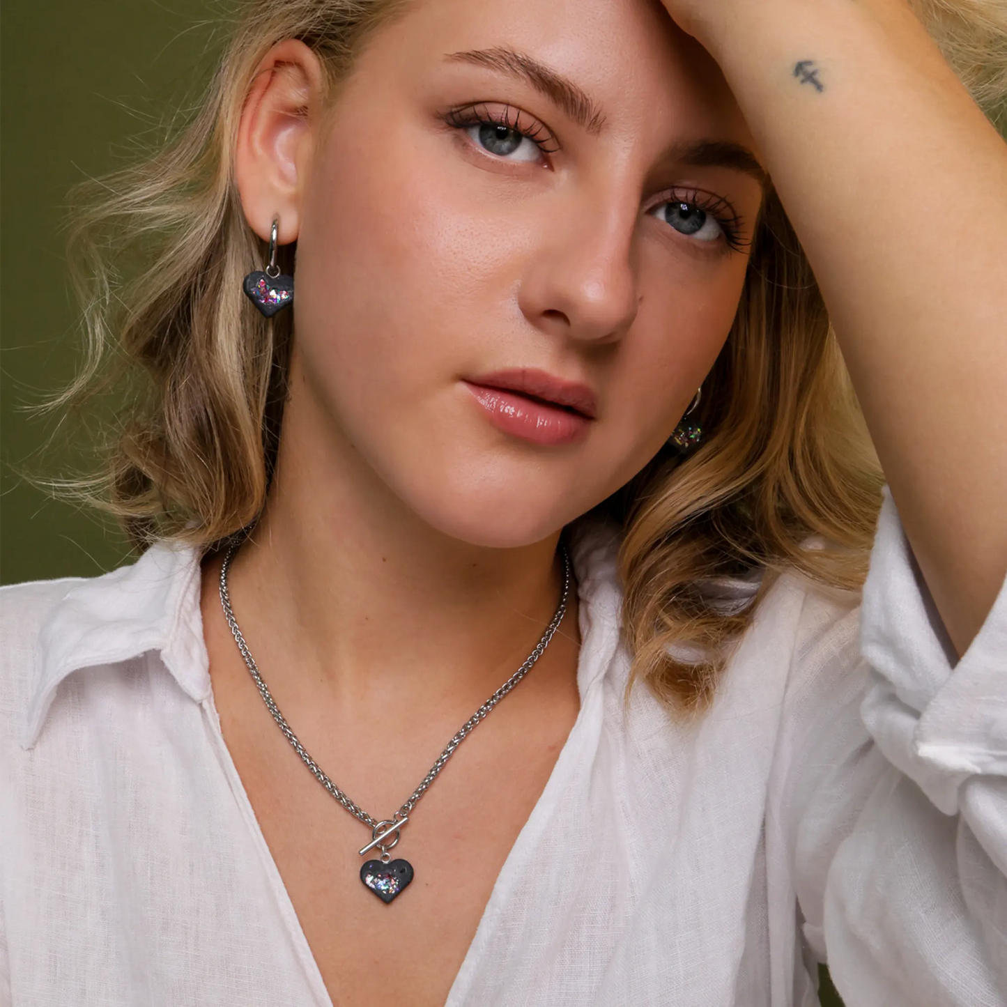 Herzkette AMY | Black Crystal