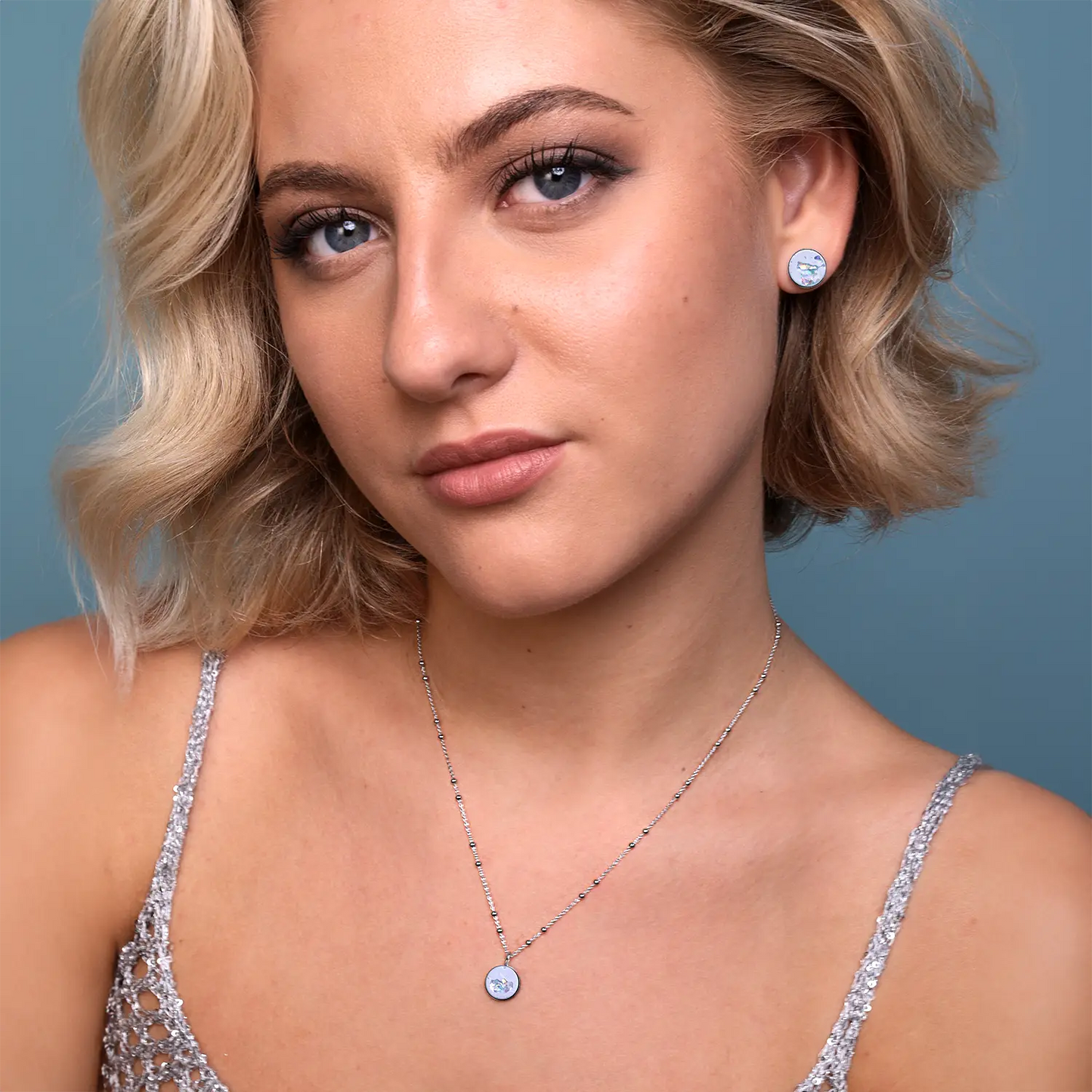 Ohrstecker TARA | Blue Crystal Silver