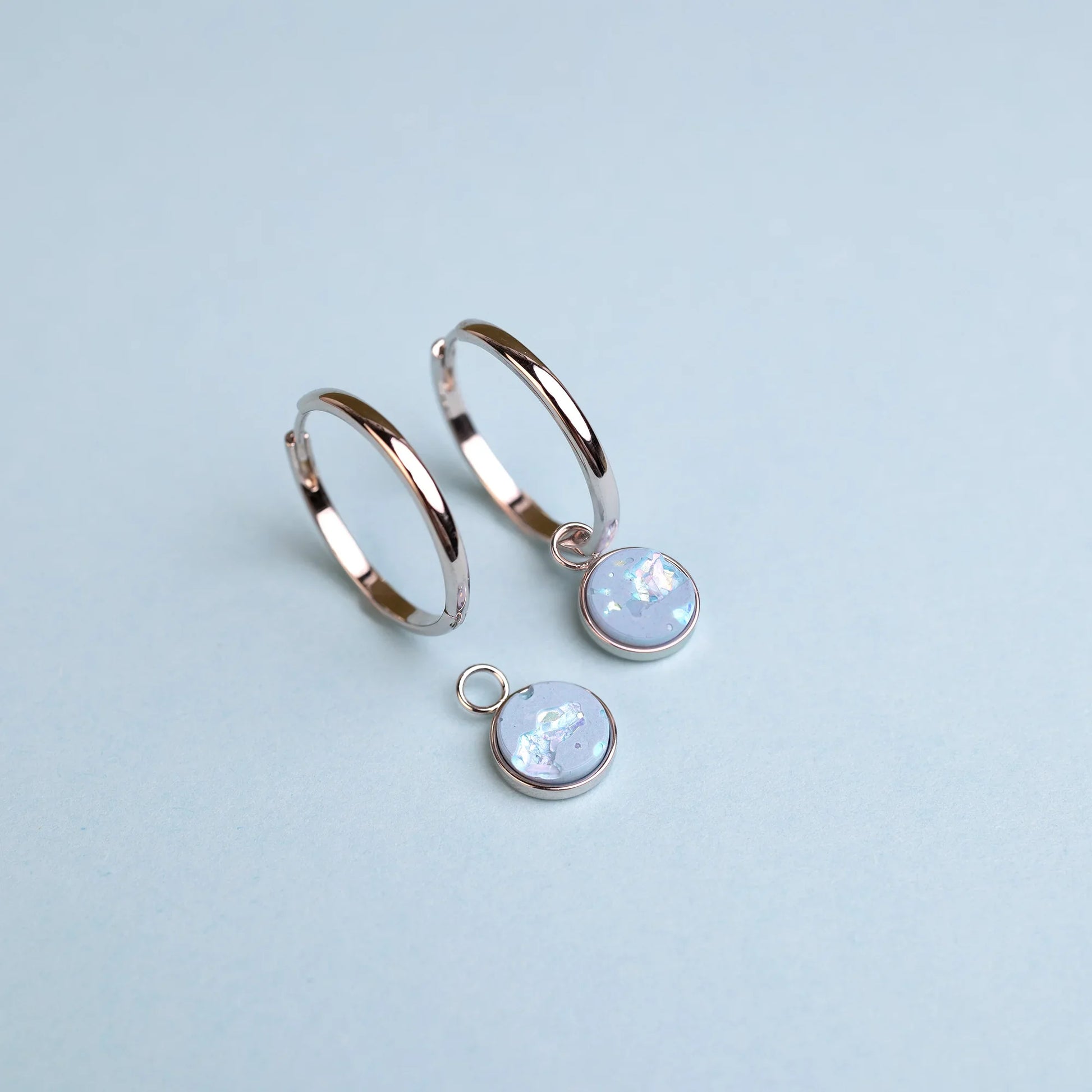 #anhänger_blue crystal silver